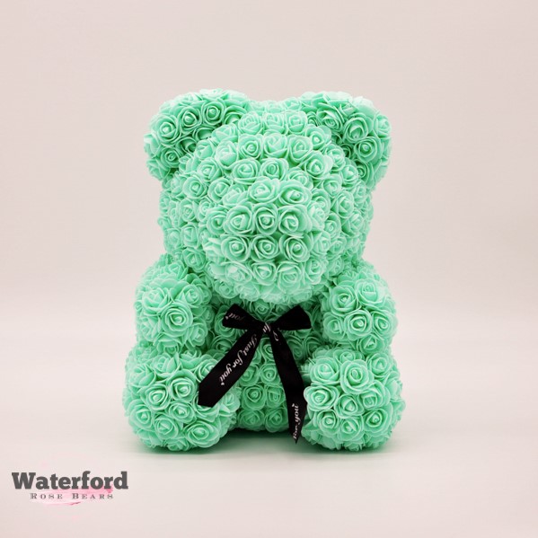 mint green rose bear