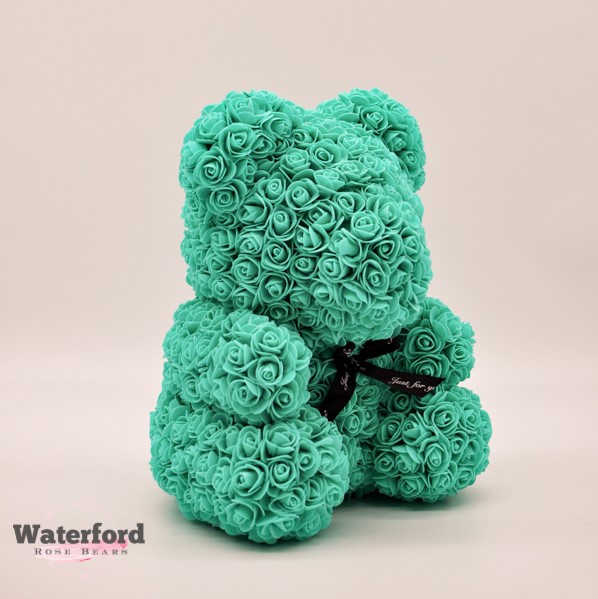 tiffany blue rose teddy bear